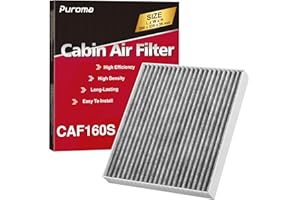 Puroma Cabin Air Filter with Activated Carbon, Compatible with CF12160, CAF1948P, Hyundai Kona 18-23, Tucson 16-21, Veloster 19-21, Venue 20-24, KIA Seltos 21-24, Soul 20-24, Sportage 17-22