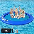 COOLWAVE Inflatable Water Hammock Floating Dock, Inflatable Raft for Family and Friends, Float Ring for Parties, Fits Multiple People, 6 FT/8FT/10FT