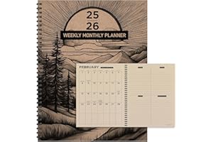 TF Publishing July 2025 - June 2026 Into the Wild Large Weekly Monthly Planner - 12 Month Academic Planner 2025-2026 with Durable Cover, Thick Uncoated Paper, and Planning Stickers - 9in x 11in