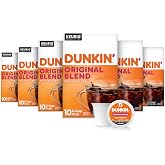 Dunkin&rsquo; Original Blend Medium Roast Coffee, Keurig K-Cup Pods, 60 Count | 6 boxes of 10 single serve coffee pods each, Rich &amp; smooth flavor, Made with arabica coffee, Shelf stable, SNAP EBT eligible