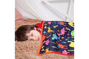 DASHN PRODUCTS Weighted Blanket for Kids - 5 lbs 36 x 48 inches - Dinosaur - Soft Minky Comforter, Throw for Children Bed, Helps with Calming, Sleeping
