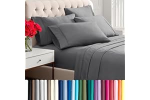 Queen Sheet Set - 6 Piece Set - Hotel Luxury Bed Sheets - Ultra Soft - Deep Pockets - Easy Fit - Cooling & Breathable Sheets 