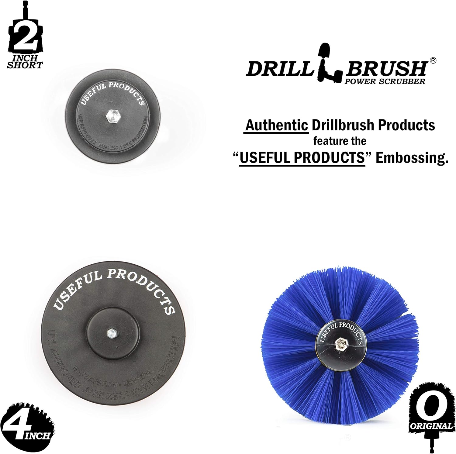 Drill Brush Power Scrubber by Useful Products Drill Brush Boat Accessories – Kayak Cleaning Kit – Boat Drill Brush Set - Marine Scrub Brush Attachment for Drill - Rotary Cleaning Brushes for Boats: Kitchen & Dining