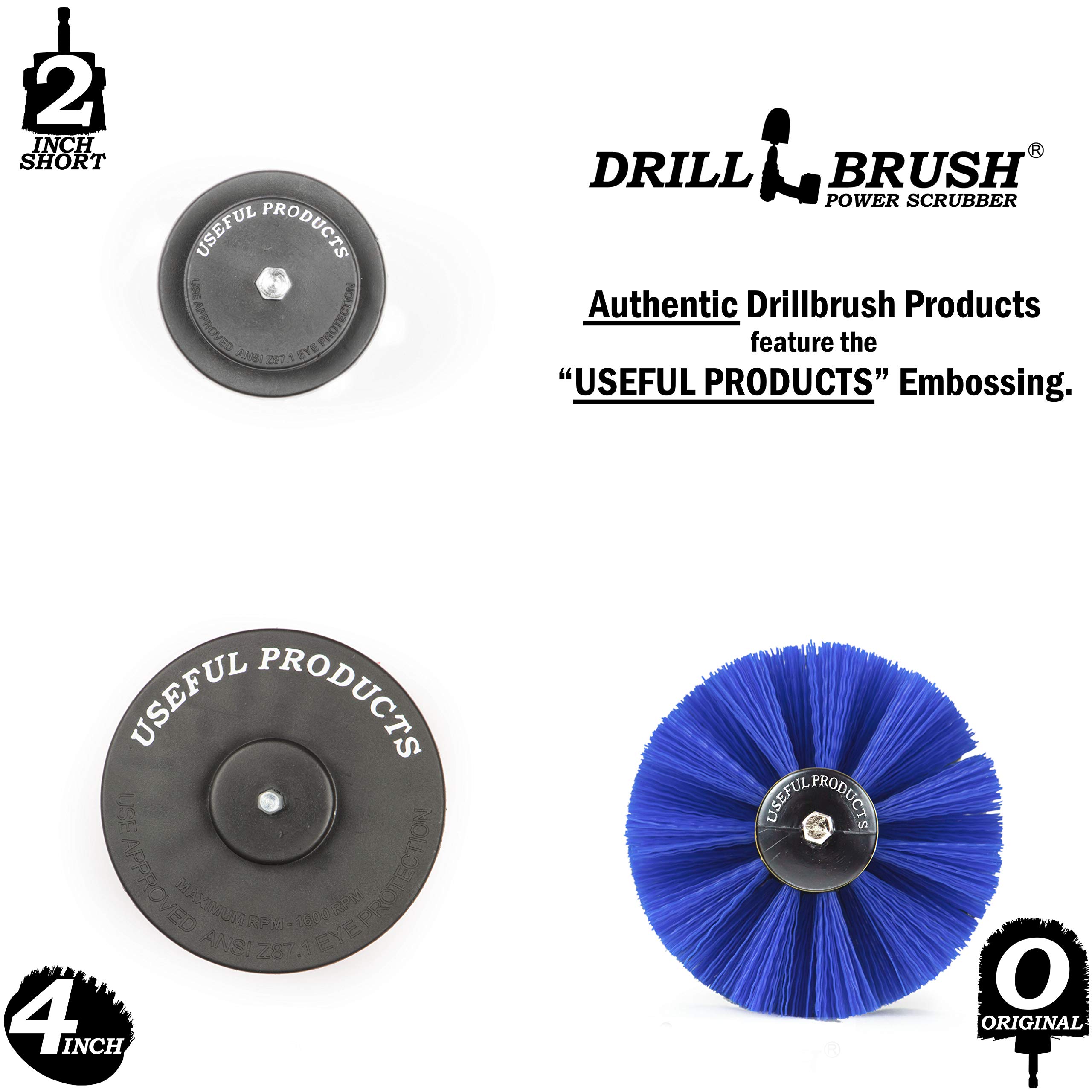 Drillbrush Boat Accessories – Kayak Cleaning Kit – Boat Cleaning Brush Kit – Marine Scrub Brush Attachment for Drill – Rotary Brushes for Boats – Motorized Hull Power Scrubber Set - Hull Cleaner Set