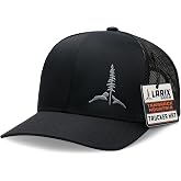 Larix Hats for Men, Trucker Hat Men, Tamarack Mountain, Mesh Snapback | Ideal Gift For Dad, Brother, Husband or Son, Breathable Mesh, Adjustable Snapback, Structured Mid Crown, All Day Comfort
