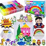 FunzBo Fuse Beads Craft Kit - 111 Patterns Melty Fusion Colored Beads Arts and Crafts Pearler Set for Kids - 5500 5mm…