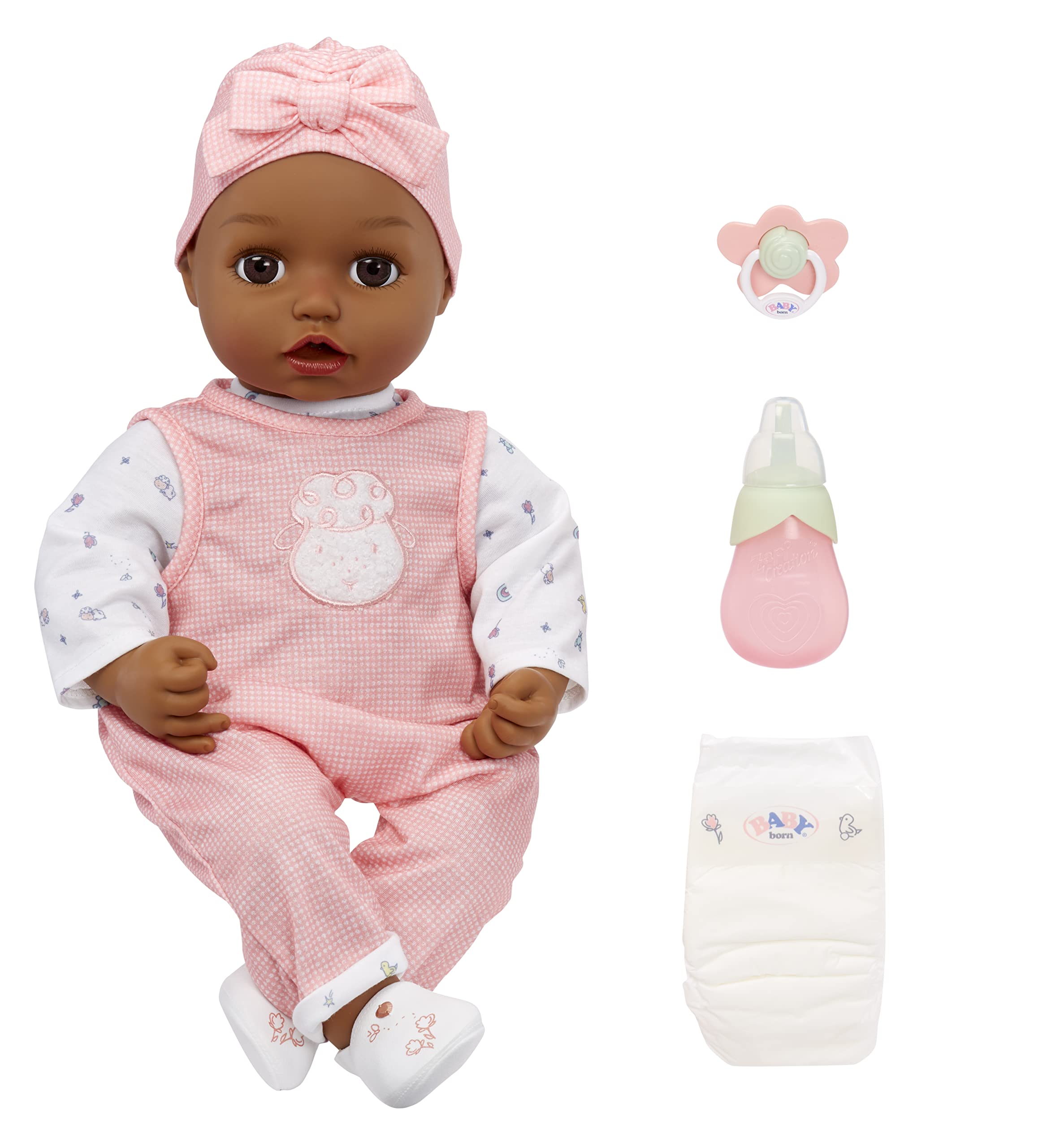 Photo 1 of Baby Born My Real Baby Doll Harper - Dark Brown Eyes: Realistic Soft-Bodied Baby Doll Ages 3 & Up, Sound Effects, Drinks & Wets, Mouth Moves, Cries Real Tears, Eyes Open & Close, Pacifier