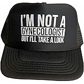 Trucker Hat Snapback Trucker Hat for Men or Women, Vintage Fit with Funny Novelty Graphic, Custom