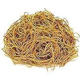 OZXCHIXU 200 Pcs Stretch Loops Metallic Elastic Cord Pre Tied Ornament Strings Elastic Ribbon for Tags String Bows for Gift Wrapping Crafts Tags Boxes Bow (Gold, 6 inch/200pcs)