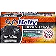 Hefty Ultra Strong Multipurpose Large Trash Bags, Black, White Pine Breeze Scent, 30 Gallon, 25 Count