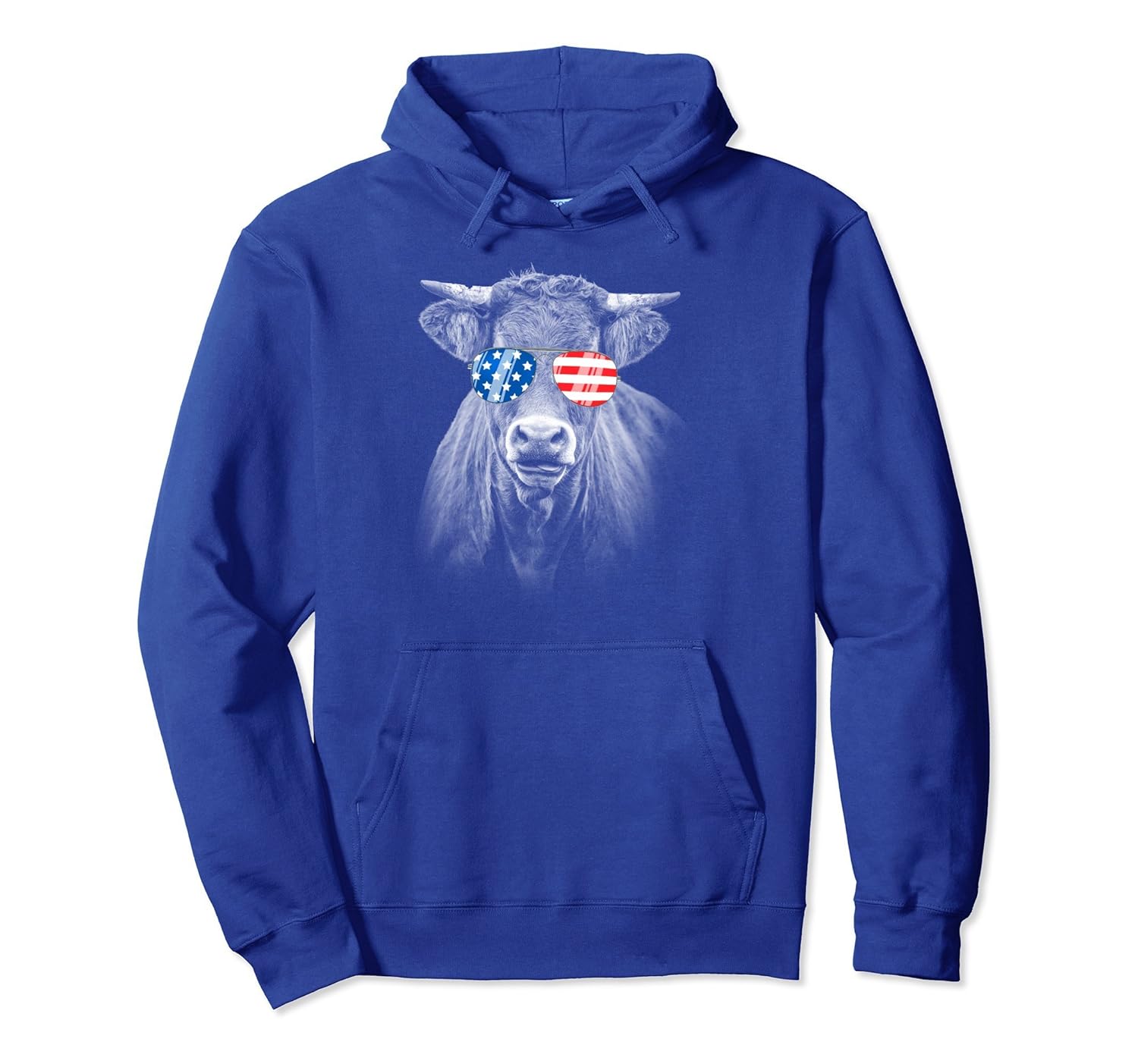 Vintage Patriot USA Cow Hoodie American Flag 4th July Gifts-anz