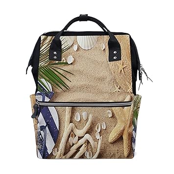 Amazon Com Mochila Panales Bolsa Arena Playa Palma Arbol Hojas Estrella De Mar Mujer Bolsa De Viaje Para Hombre Portatil Bolsas Talla Unica Picture1 Baby