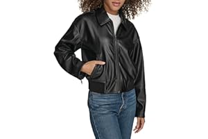 Levi's womens Faux Leather Bomber with Laydown Collar