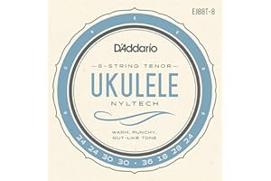 D'Addario EJ88T-8 Nyltech Ukulele Strings, 8-String Tenor