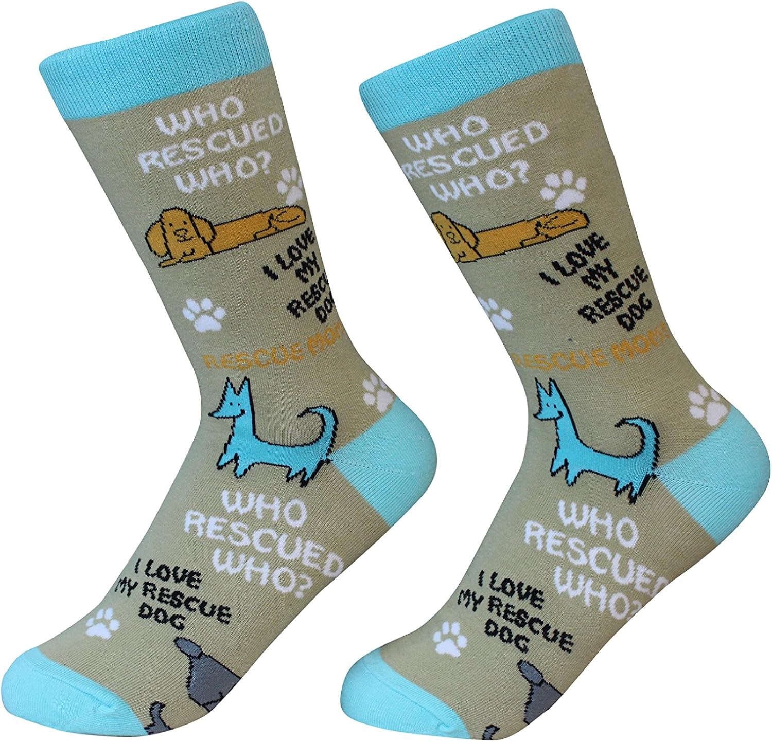 Amazon Com Who Rescued Who Dog Breed Socks Unisex Sock Daddy By E S Pets Clothing