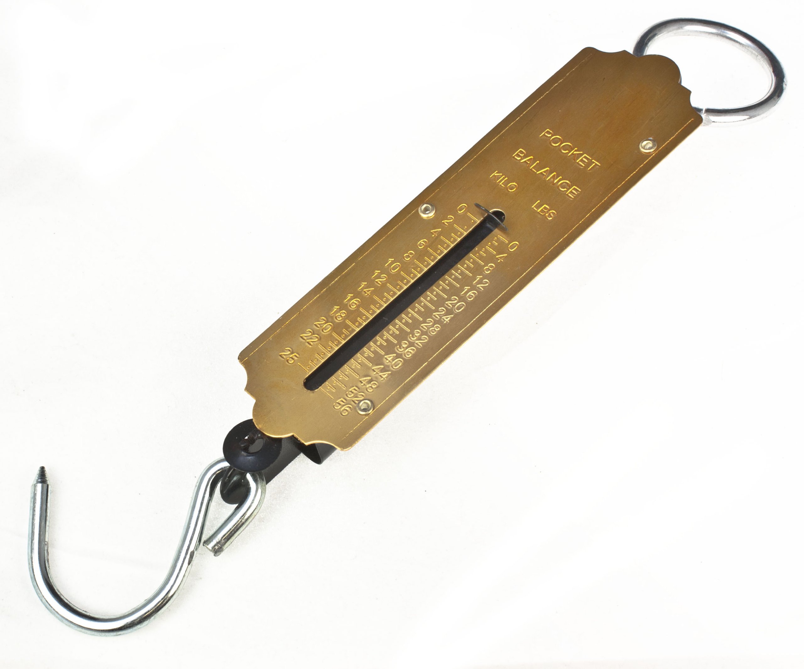 toolzone MS066 50 kg Fishing Pocket Spring Balance Weighing Scale - Black