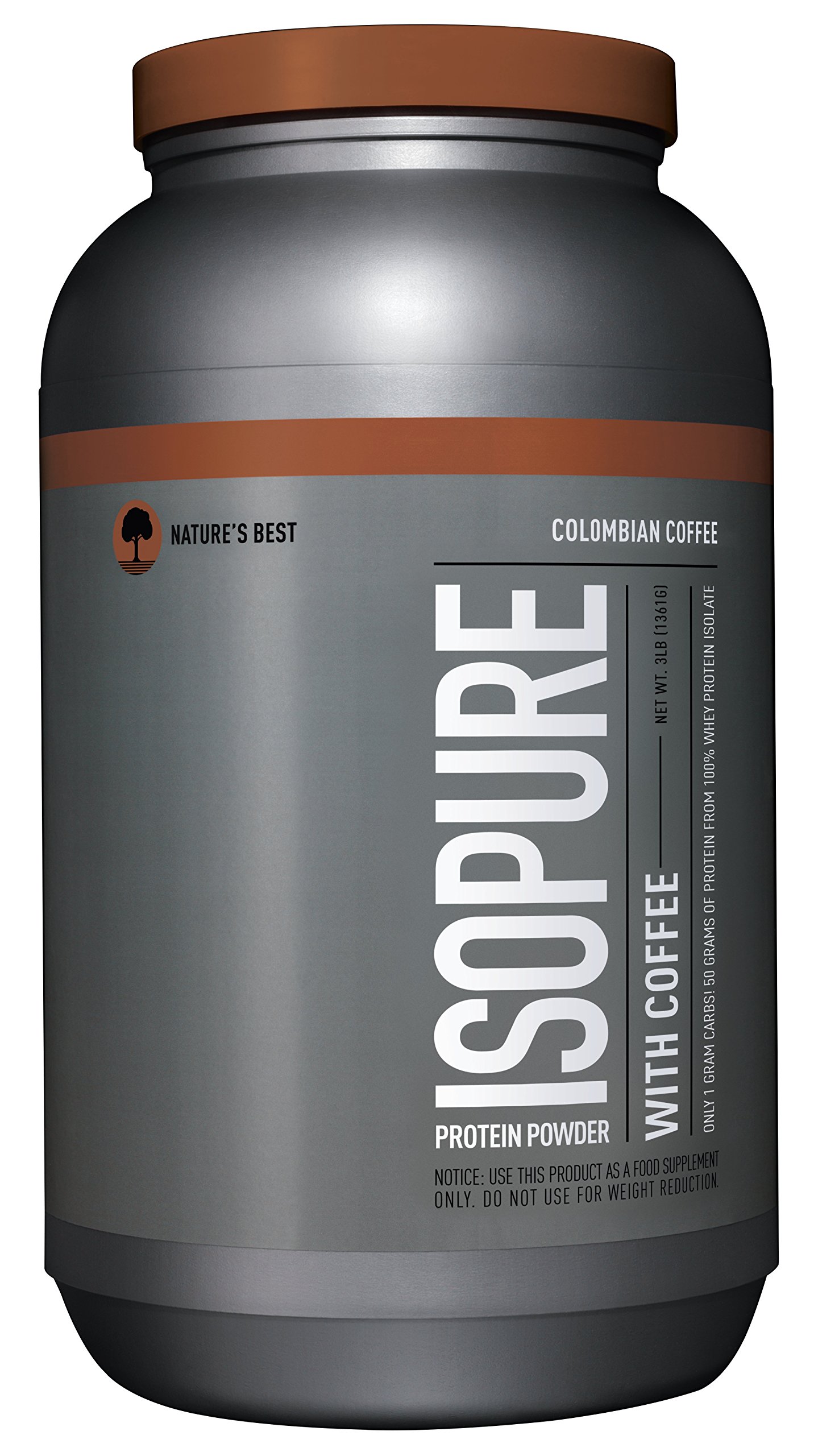 Isopure With Coffee Protein Powder, 100 Whey Protein Isolate, Flavor Espresso, 3