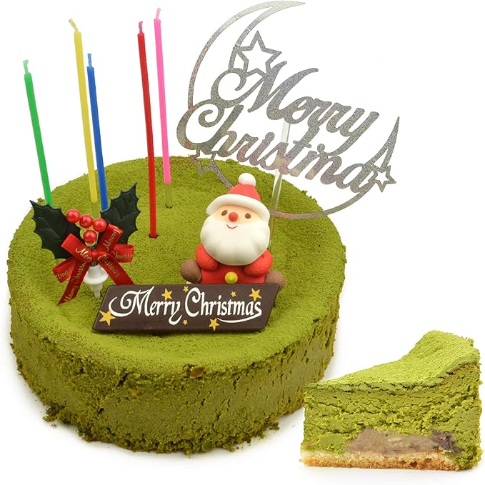 Amazon 魔法洋菓子店ソルシエ 濃厚 抹茶 ベイクド チーズケーキ 5号 直径15cm 4 6人向け クリスマスケーキ ソルシエ ケーキ 洋菓子 通販