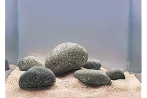LANDEN Taiji Stone Natural Rocks(18lbs, 2~9 inches,6pcs) for Aquascape and Bonsai, Aquarium, Paludarium, Fish Tank Decoration Rocks, Landscaping Model Stone