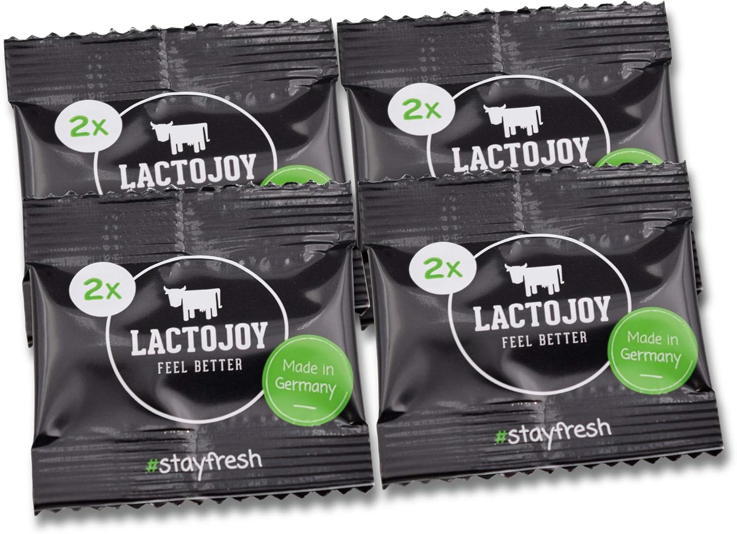 LactoJoy Lactase Pills I Powerful Lactase Enzymes for Lactose Intolerance I for Improved Digestion I No Silicon Dioxide, No Artificial Flavors I Vegan I Sample-Package of 4 Sachets à 2 Tablets: Health & Personal Care