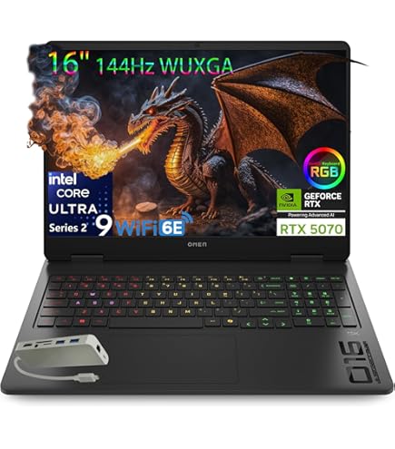 Amazon.com: HP Omen 16 Slim Gaming Laptop: Core Ultra 7 255H