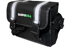 Rhino USA Recovery Gear Storage Bag (Black) - Ultimate Recovery Kit Bag for Organization in Your Vehicle - Use With Your Tow Strap, Shackles, Snatch Block or Anything You Desire - Guaranteed For Life!