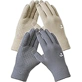 REACH STAR Winter Gloves, Glove for Men Women, Upgraded Touch Screen Texting Warm Running with Thermal Soft Knit Lining