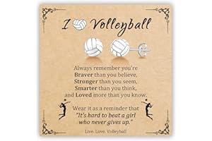 PEALICIOUS Sport Earrings with Meaningful Card, Hypoallergenic Soccer Softball Basketball Volleyball Earrings for Women as Valentines Gifts, Sport Accessories as as Game Day Gifts for Fans Daughter