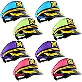 Welecom Sailor Captain Hats Golden Embroidery Boat Ship Sailor Hats Adjustable Navy Hats Colorful Yacht Sailors Hat Sea Caps