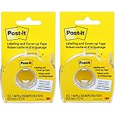 Post-it : Removable Cover-Up Tape, Non-Refillable, 1" x 700" roll -:- Sold as 2 Packs of - 1 - / - Total of 2 Each