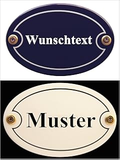 Amazon De Namensschild Turschild Emaille 5x21cm Schild Mit