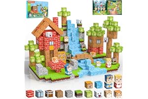 Magnetic Blocks 100 PCS Magnetic Building Blocks, 3+ STEM Montessori Sensory Toys, Magnetic Cube for for 3 4 5 6 7 8 9 10 11 