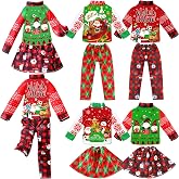 Newcotte 8 Pieces Christmas Accessories Clothes Doll Costume, Snowflake | Santa Gingerbread Snowflake Christmas Tree Doll Clothes Holiday Outfits for Christmas Party Decorations