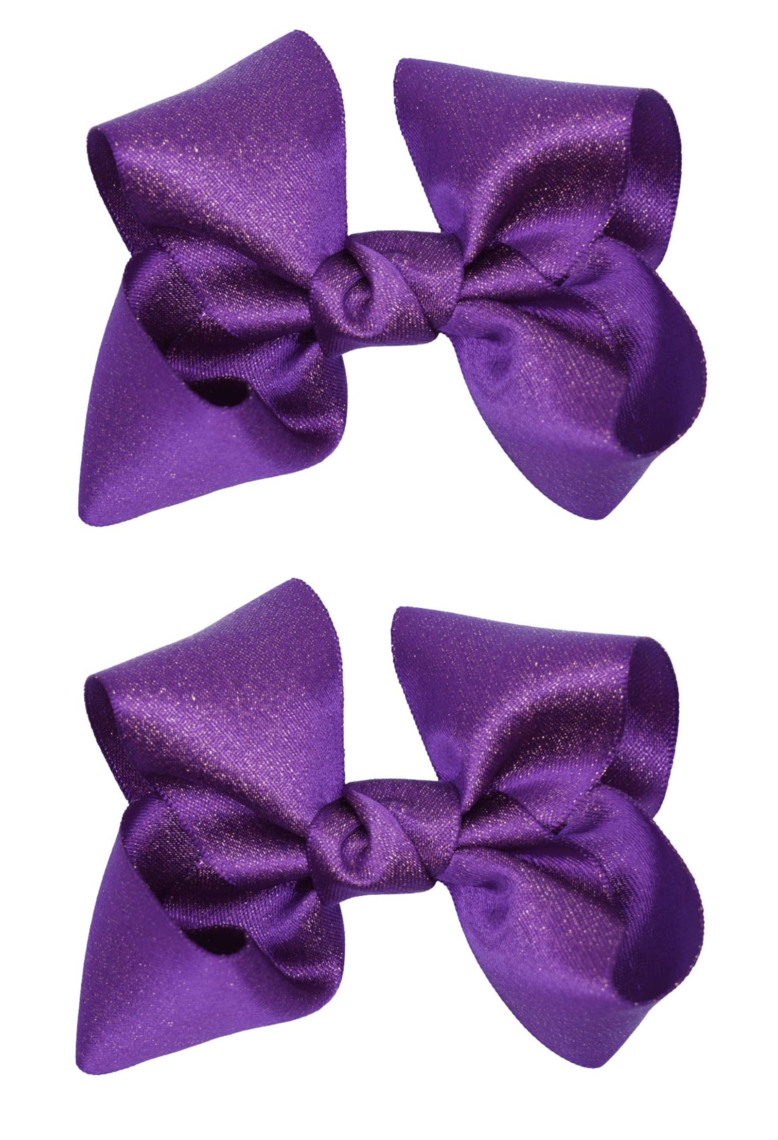ZOONAI 3 Inch Baby Girl Hair Bows Clips Hairpin Headwear Little Teen Toddler Girls Kids Teens Toddlers Hair Accessories - Set of 2 (Deep Purple)