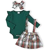 Newborn Infant Baby Girl Dress Clothes Winter Outfits Top Romper Overalls Dresses Suspender Skirt Set for Girls