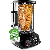 NutriChef Vertical Rotating Shawarma Oven - Rotisserie, Shawarma, & Kebab Machine | Stain-Resistant, Energy-Efficient | Heat-