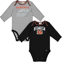 Gerber Unisex Baby NFL 2 Pack Long Sleeve Onesie