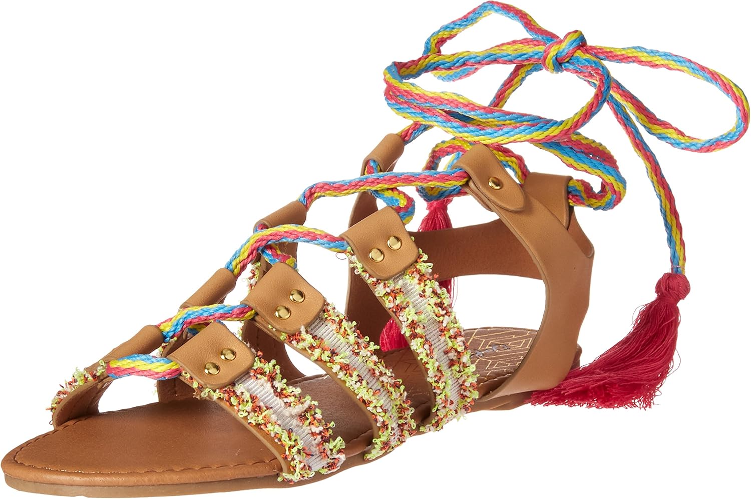 qupid lace up sandals