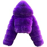 DLNYC Faux Fox Fur Layered Hooded Bolero Faux Fur Cropped Jacket Luxury Winter Fashion Jacket Perfect Valentine Gift For Her