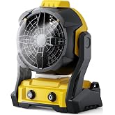DeForce Portable Misting Fan, for DeWalt 20V Battery, Cordless Personal Fan for Outdoor Cooling, Variable Speed, Hook for Hanging, Jobsite, Camping, USB Port, Outdoor&amp;Indoor Use(Bare Tool Only)
