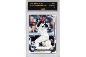 Graded 2026 Topps Now George Lombard Jr #521 Yankees Top Prospect Slugs HR for 1st MLB Hit New York Yankees Rookie RC Basebal