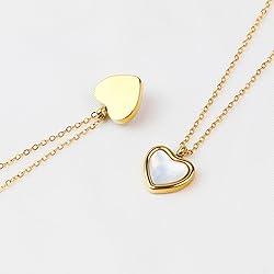 SmileBelle Heart Necklace Moonstone Necklace as New