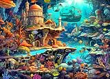 HUADADA 1000 Piece Jigsaw Puzzle Undersea World Whimsical Seabed Poster