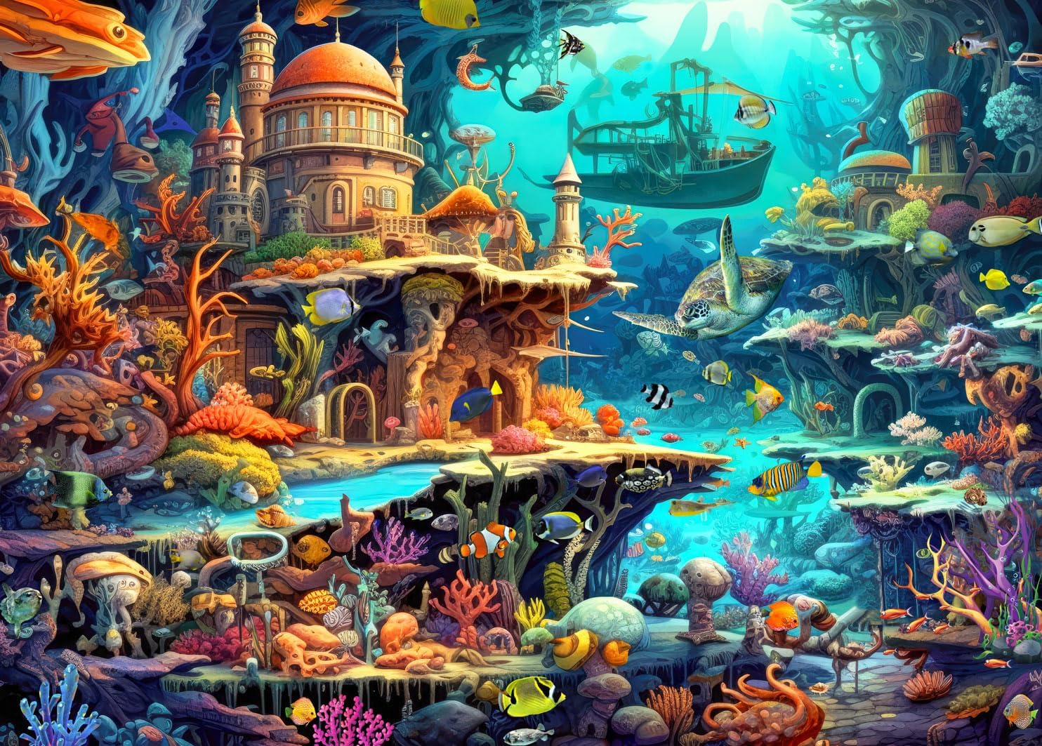 Jigsaw Puzzles 1000 Pieces for Adults jigsaw puzzles for adults 1000 Piece Puzzle Educational Games Home Decoration Puzzle Whimsical Seabed — image 1