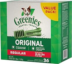 Greenies Dental Chews for Dogs, Regular, 36 Count