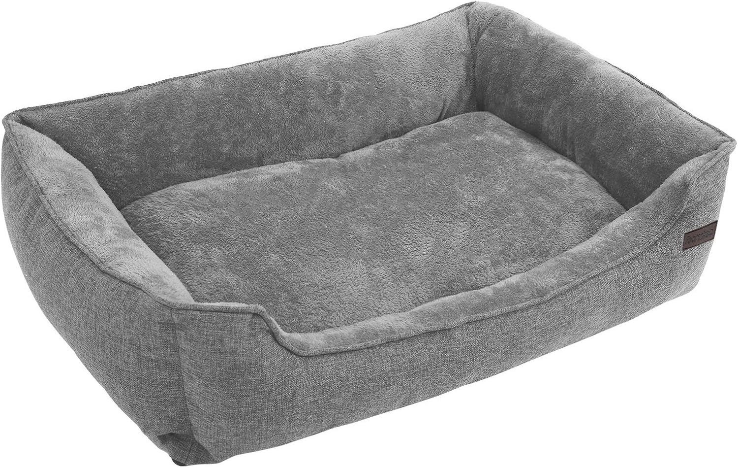 FEANDREA XXL Washable Dog Bed, Removable Cover, Cuddly Dog Sofa, Grey PGW12GG BigaMart