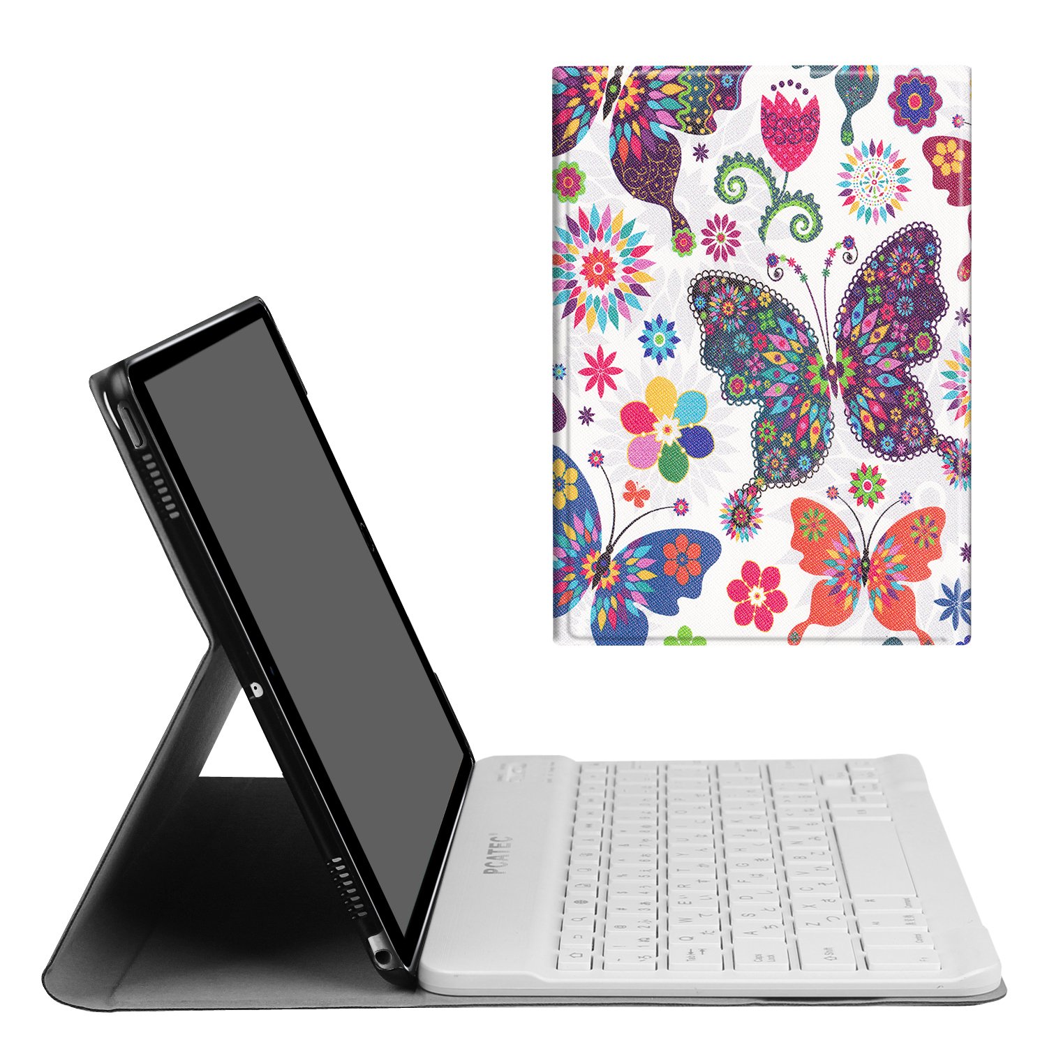 iPad Pro10.5 Keyboard Case, Ultra-Slim Removable Wireless Bluetooth Keyboard Keyboard PU Folding Leather Folio Keyboard Cover For Apple iPad Pro10.5 / A1701, A1709 (For iPad Pro10.5, B)