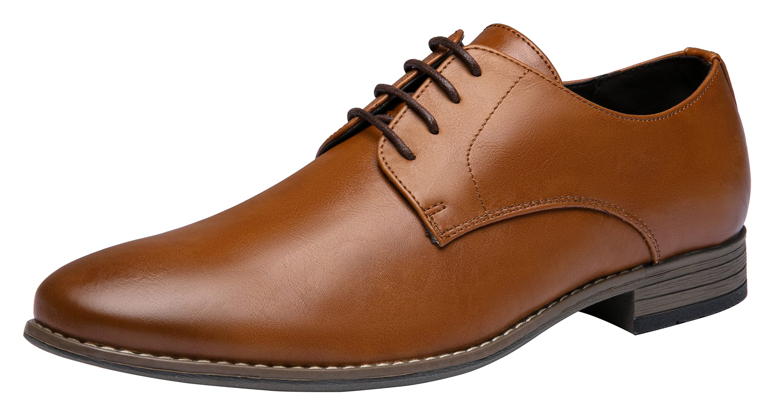 Men's Square Toe Dress Oxfords - Classic Lace-Up Business Shoes With Arch Support