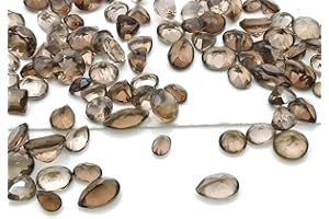 GM GEMMART USA 100+ Carats Smokey Mixed Gems Natural Loose Gemstones | 100% Natural Loose Gemstones bulk| Grade A+ (natural inclusions) |Hand Cut and Polished | 40-60 pieces Gemstone Wholesale Lot – by GM GemMartUSA (ST-60001)