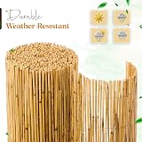 FlickBuyz Bamboo Natural Garden Peeled Reed Fence 1M x 4M view 3